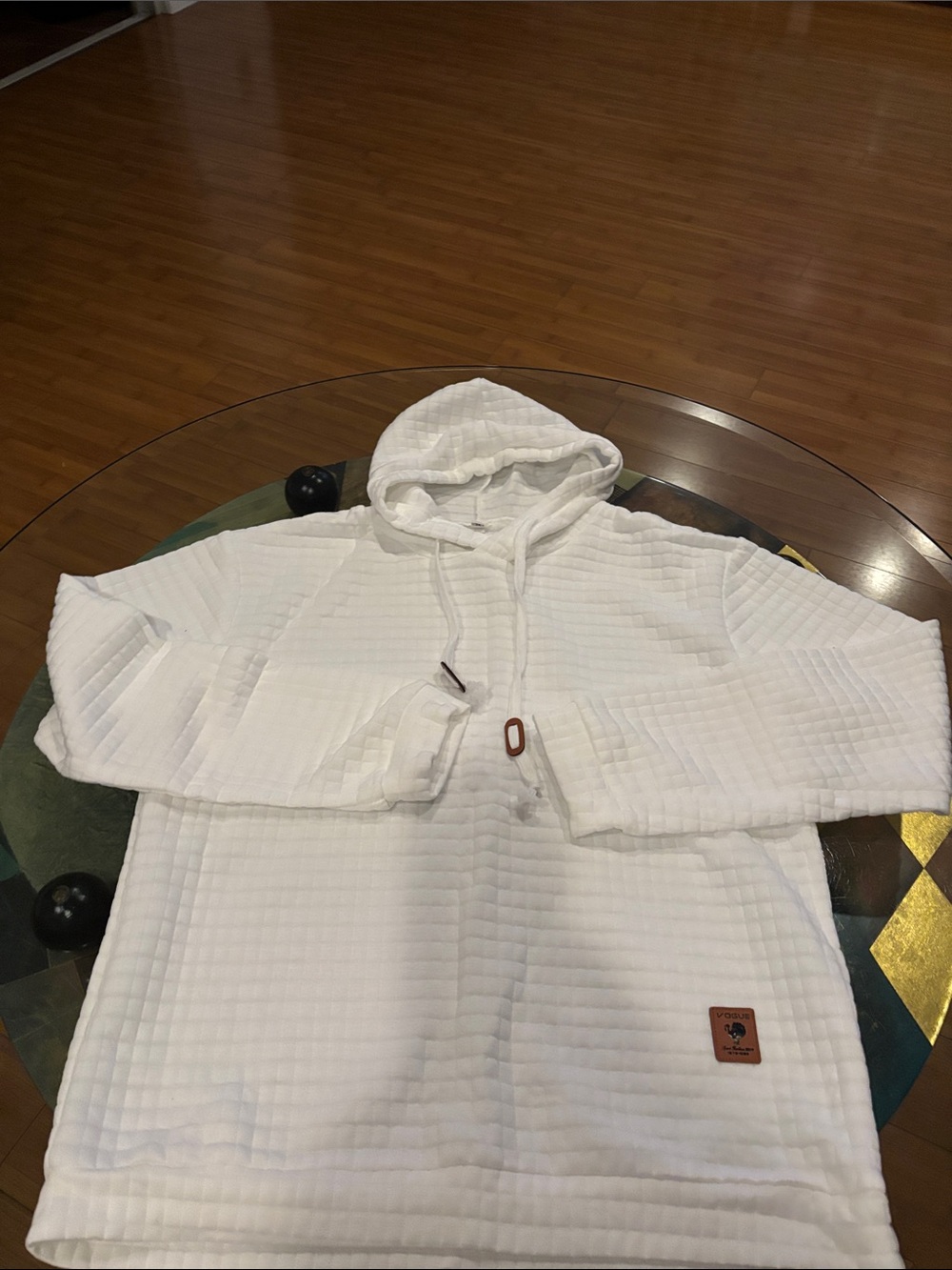 White Quilted Hoodie Jacket